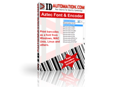 Aztec Barcode Font  Encoder