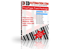 TrueType BARCODE, MICR and OCR Font Advantage Pack